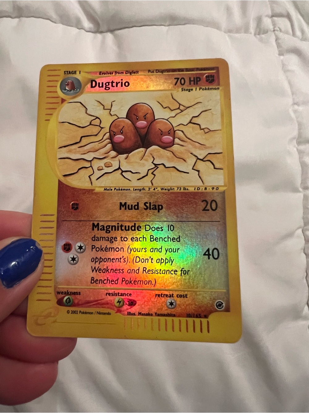 2002 RARE Dugtrio Reverse Holo Pokemon Card Expedition Base 10/165 - Picture 2 of 10